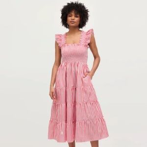 Hill House Ellie Nap Dress in Cherry Stripe - Size Small